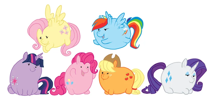 Random Art - MLP FIM Fat Ponies by LeeLeeMoreau on deviantART