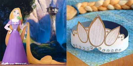 Rapunzel and Crown Papercraft - DePapercraftBlog