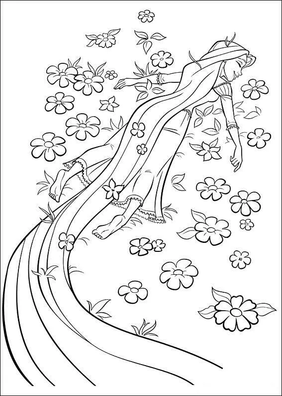 Rapunzel bebé para colorear - Imagui