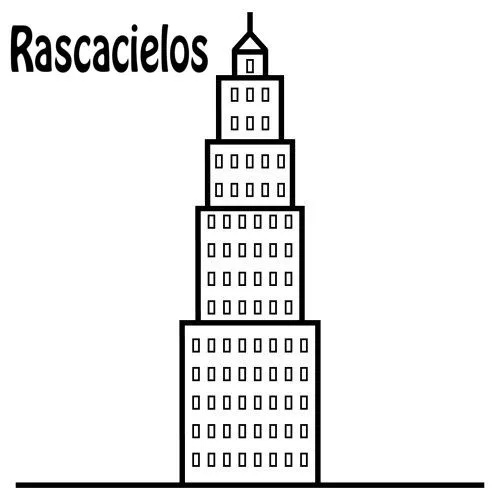 Rascacielos colorear - Imagui