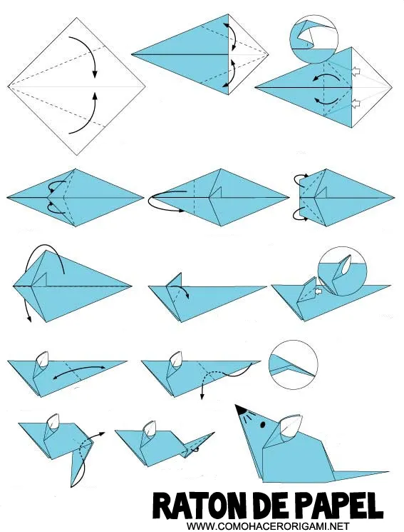 Ratón de papel - ComoHacerOrigami.net