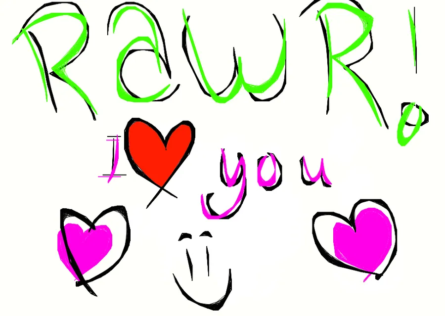 RAWR i love you by aaronplusmatt on DeviantArt