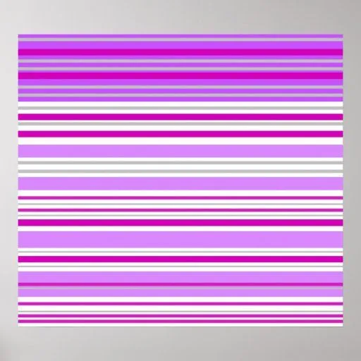 Rayas horizontales violetas y rosadas grises moder póster | Zazzle