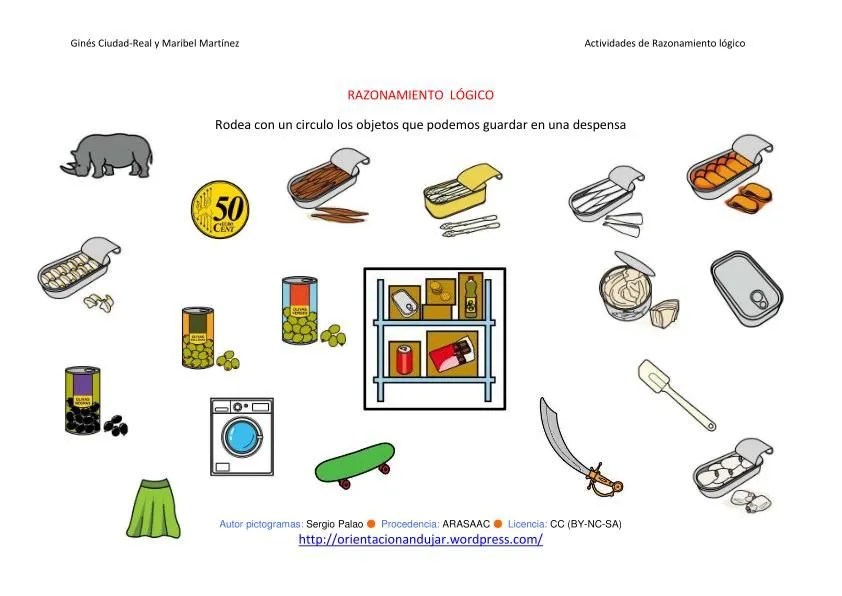 Razonamiento lógico categorizar y agrupar. Cuatro nuevas fichas ...