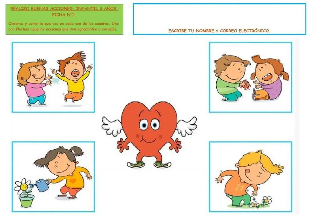 Realizo buenas acciones. Infantil 3 años. Ceip Profesor Tierno Galván de  Utrera worksheet | Live Worksheets