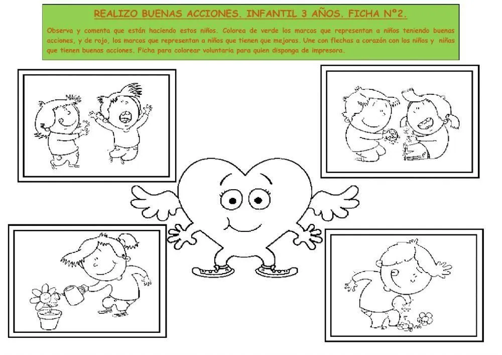 Realizo buenas acciones. Infantil 3 años. Ceip Profesor Tierno Galván de  Utrera worksheet | Live Worksheets