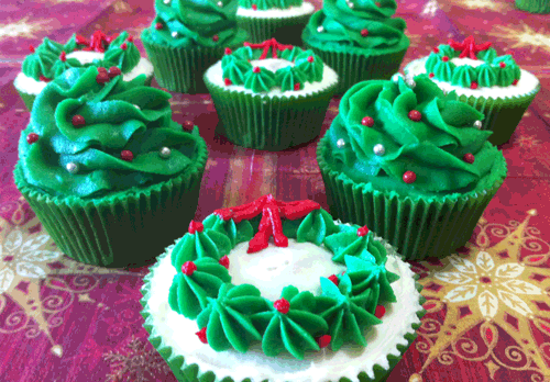 Receta de cupcakes de canela navideños.