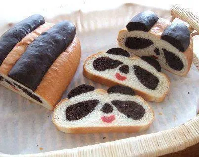 Receta express: Idea: Pan con carita de osos panda (increíble!)