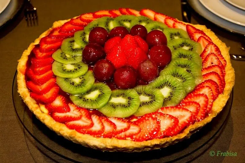 Receta Tarta de frutas (accidentada) para La cocina de Frabisa