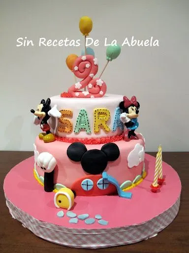 SIN RECETAS DE LA ABUELA: TARTA "MINNIE MOUSE" DECORADA CON ...