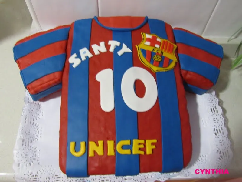 Las recetas de Cynthia: TARTA FONDANT CAMISETA BARÇA