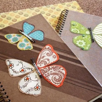 Reciclatex: Cómo decorar una libreta con mariposas