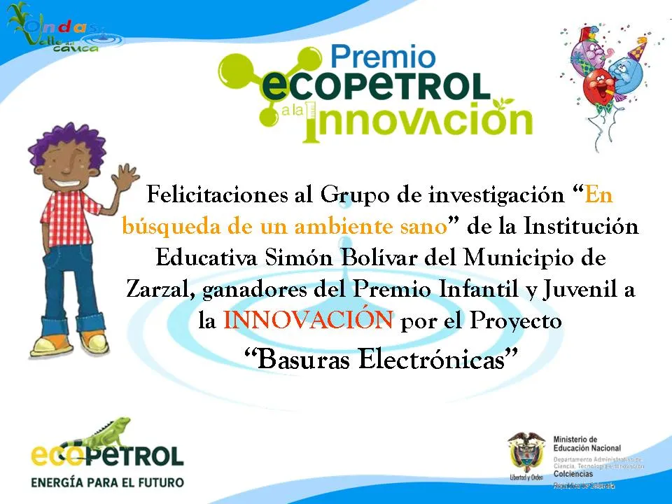 reciclemos la basura eletronica: Certificado del premio ...