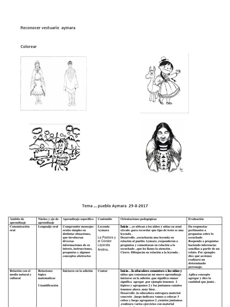 Reconocer Vestuario Aymara | PDF | Aprendizaje | Comunicación