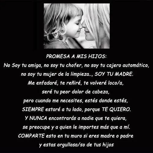 Para recordarnos mutuamente entre madres e hijas/hijos ...