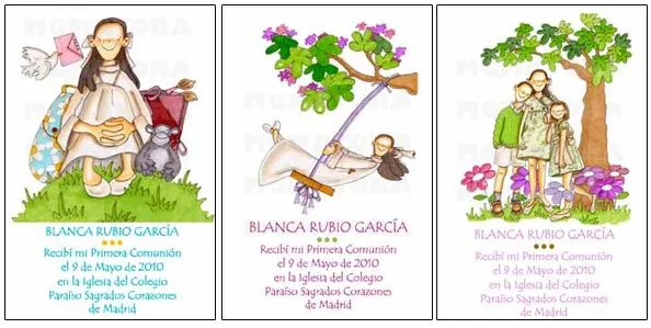 Recordatorios para las comuniones y bautizos de María García ...