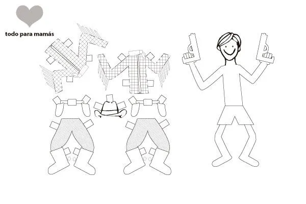 Recortables: Muñecos de papel - Paperblog