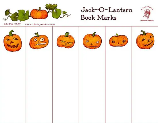 Recortables punto de libro para Halloween | Manualidades Infantiles