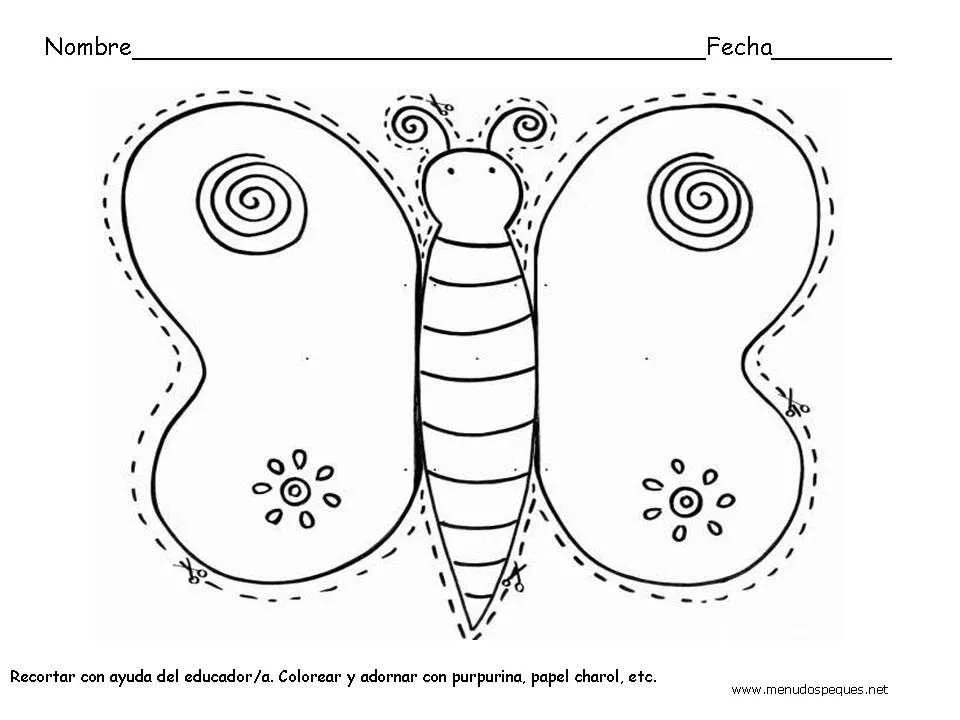 Recortar y decorar la mariposa