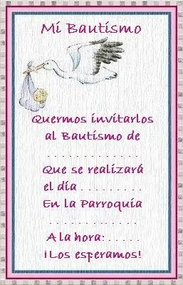 RECREAR - MANUALIDADES - ARTE: Tarjetas de invitación para Bautismo.