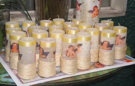 Recuerdos de primera comunión para niña con velas - Imagui