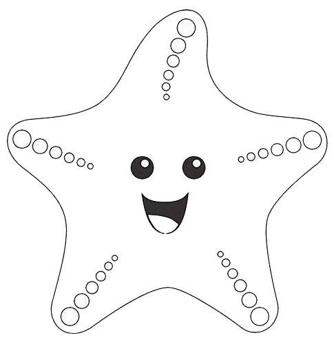 Dibujo estrella de mar para imprimir - Imagui