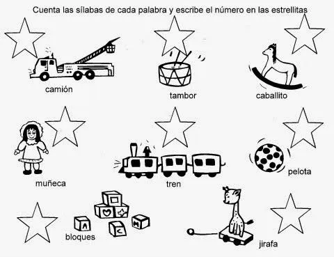 Mis recursos didácticos: Otra ficha para separar y cuantificar sílabas