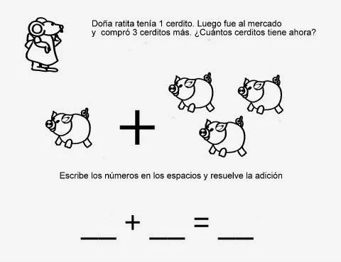 Mis recursos didácticos: Fichas para ejercitar las primeras sumas