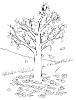 RECURSOS EDUCACION INFANTIL: Dibujos para colorear: ARBOLES DE OTOÑO