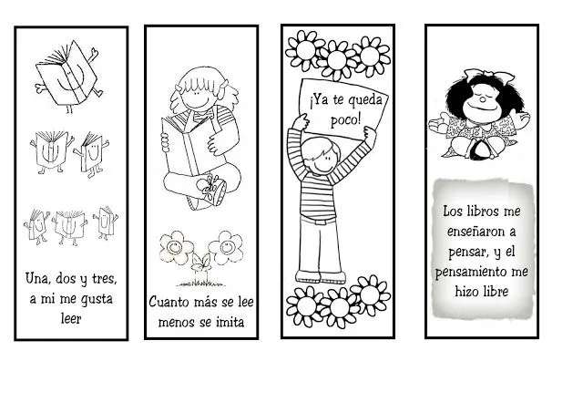 Recursos para Educación Infantil: Marcadores para el Día del Libro ...