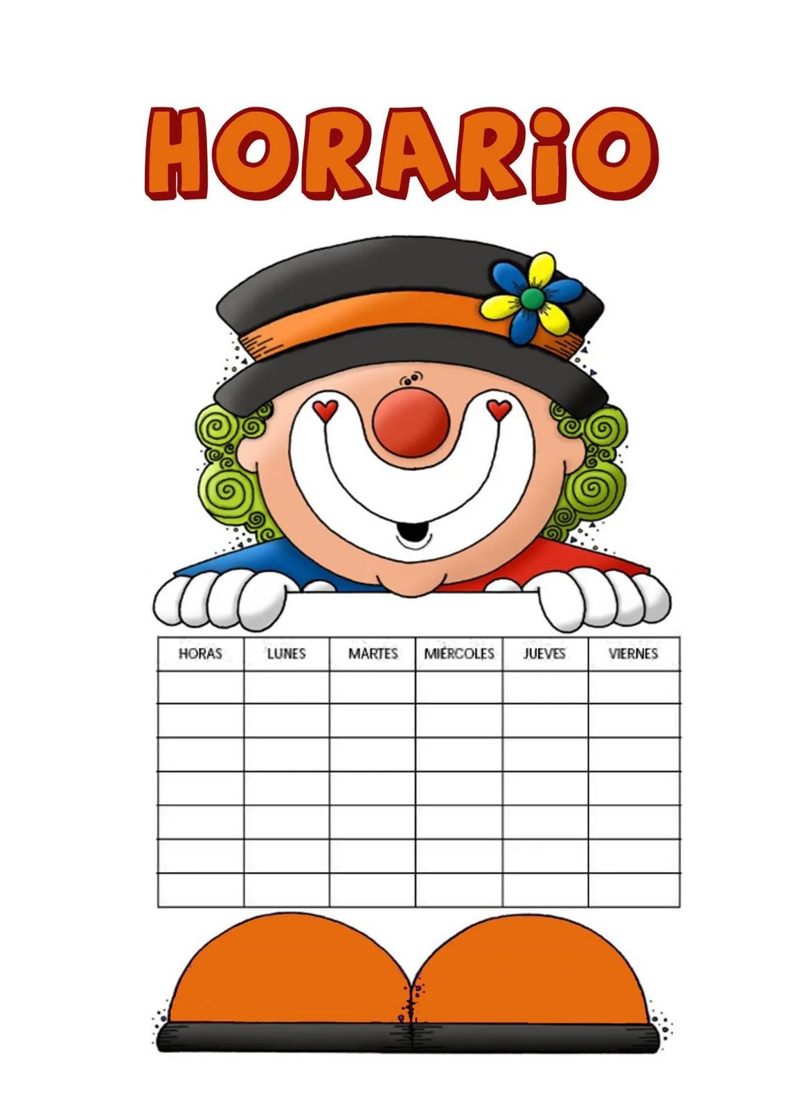 RECURSOS DE EDUCACION INFANTIL: MODELOS DE HORARIOS