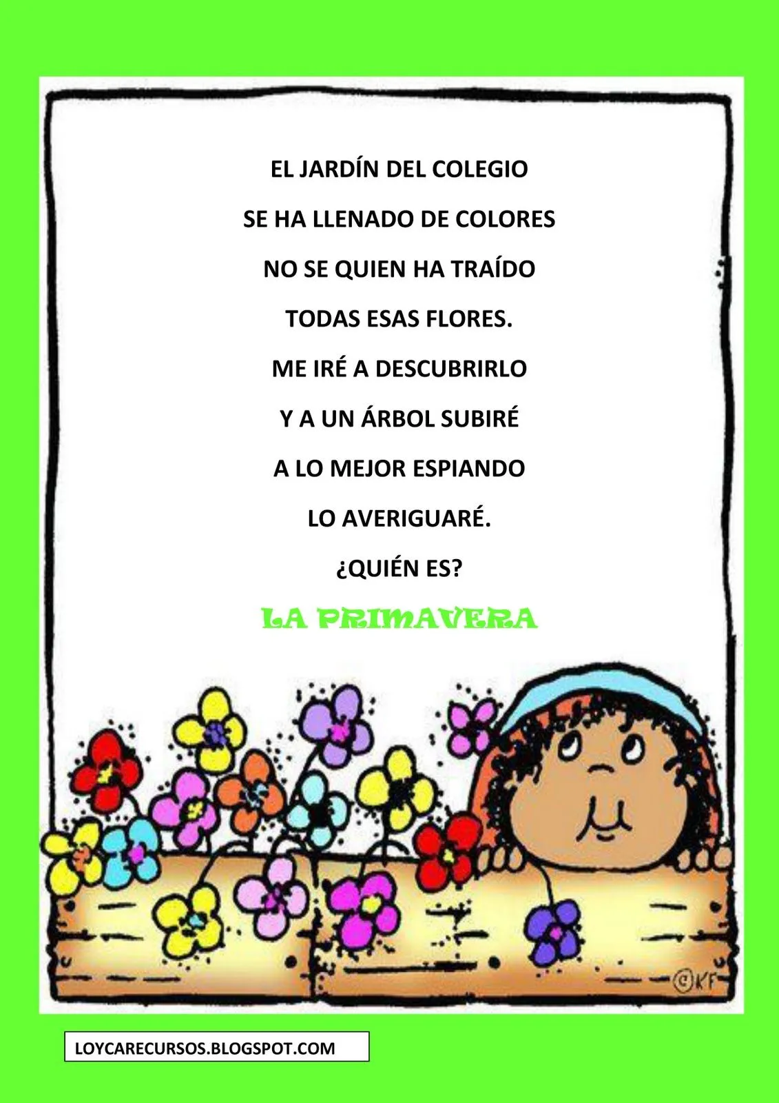 RECURSOS DE EDUCACION INFANTIL: POESÍAS DE LA PRIMAVERA