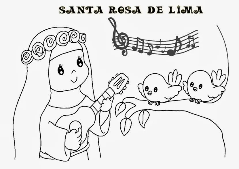 recursos para educación inicial: DIBUJOS DE SANTA ROSA DE LIMA ...