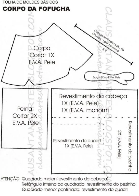 Plantillas para hacer fofuchas - Imagui