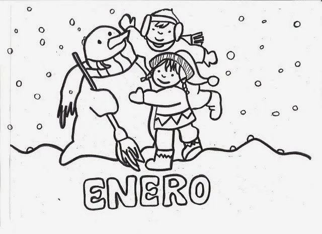 recursos para escuela infantil : DIBUJOS PARA COLOREAR DE ENERO Y ...