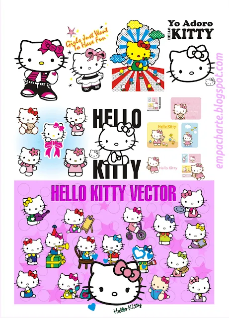 Recursos Graficos Muy Chapines |Design|: hello kitty coleccion vector