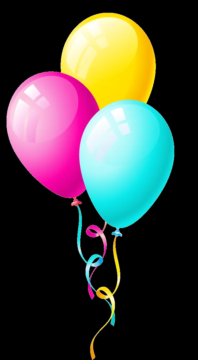 Recursos infantiles: Globos de colores PNG