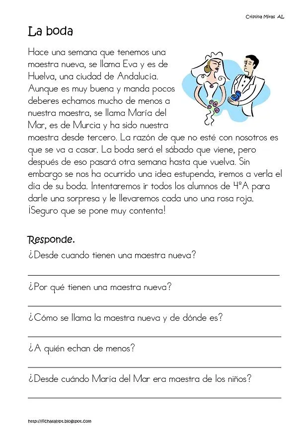 Recursos Infantiles: Lectura Comprensiva