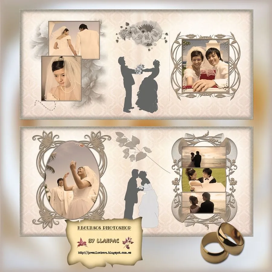 Recursos Photoshop Llanpac: Album de bodas para Photoshop (Psd+Png ...