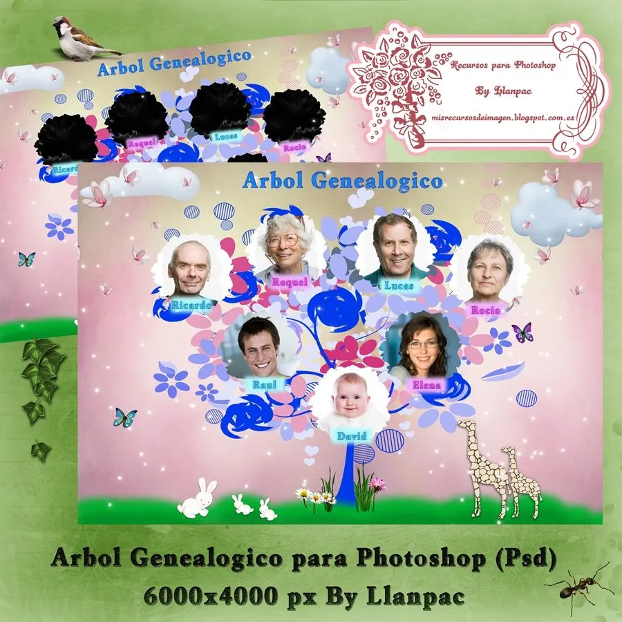 Recursos Photoshop Llanpac: Arbol Genealogico para Photoshop (Psd)