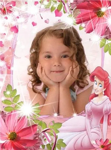 Recursos Photoshop Llanpac: Bonito marco infantil de Ariel para ...