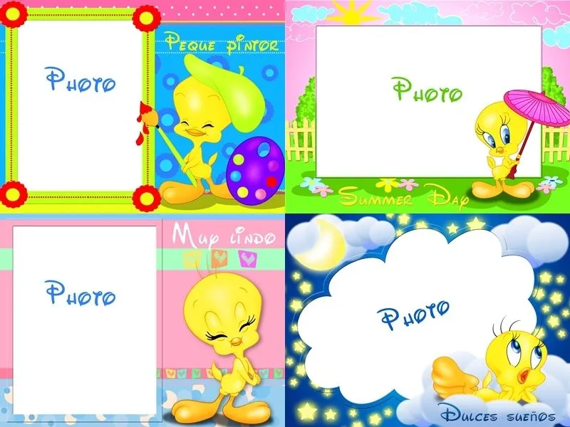 Recursos Photoshop Llanpac: 4 Marcos infantiles de Piolin para ...