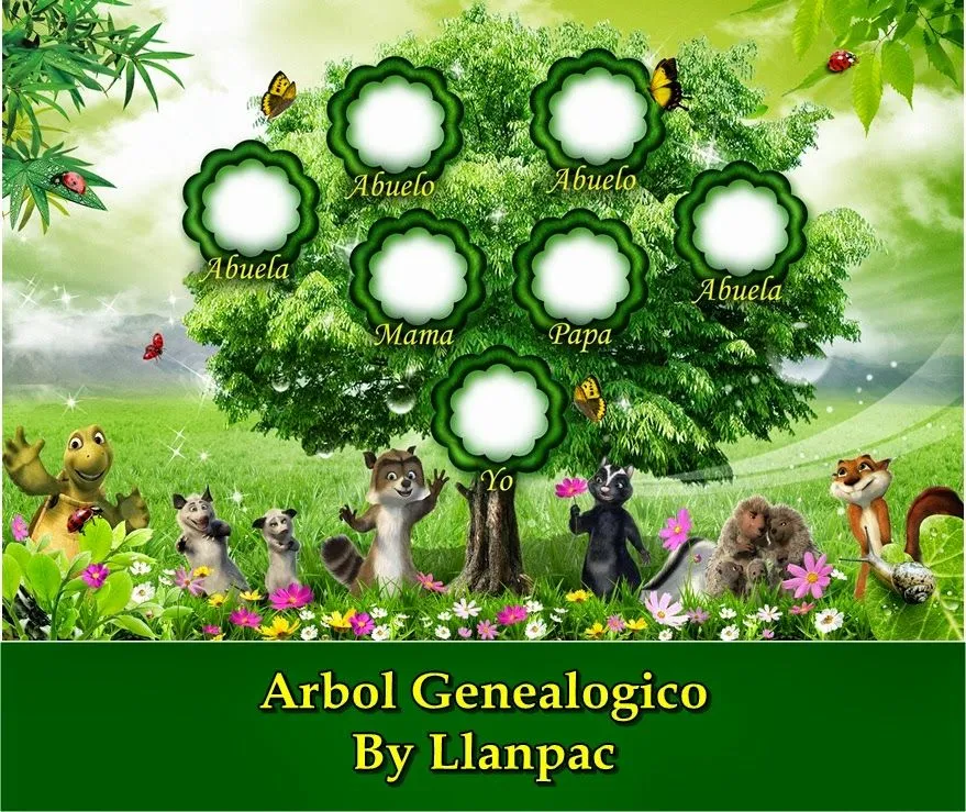 Recursos Photoshop Llanpac: Plantilla Arbol Genealogico para ...