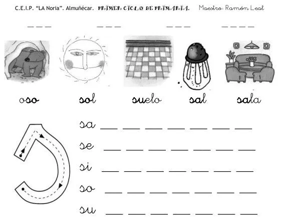 Recursos de Primaria. Primer curso: REPASO 01 CONSONANTES LSMP