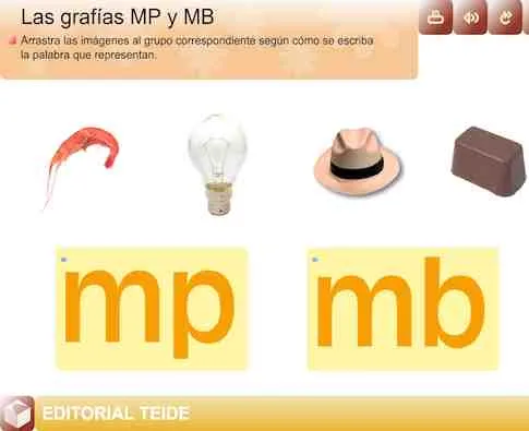 ALGUNOS RECURSOS PARA PRIMARIA: Las grafías MP y MB