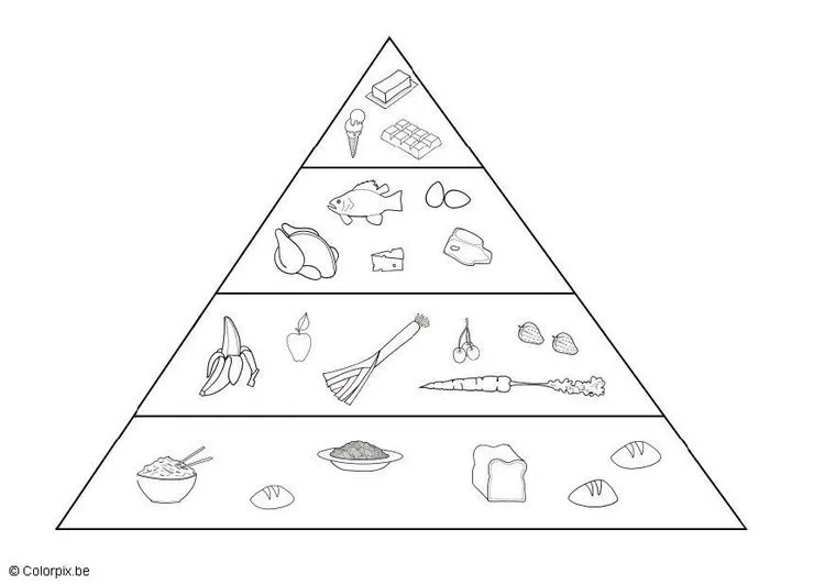 RECURSOS PRIMARIA | Pirámides y ruedas de los alimentos para colorear –  Planeta Educarex