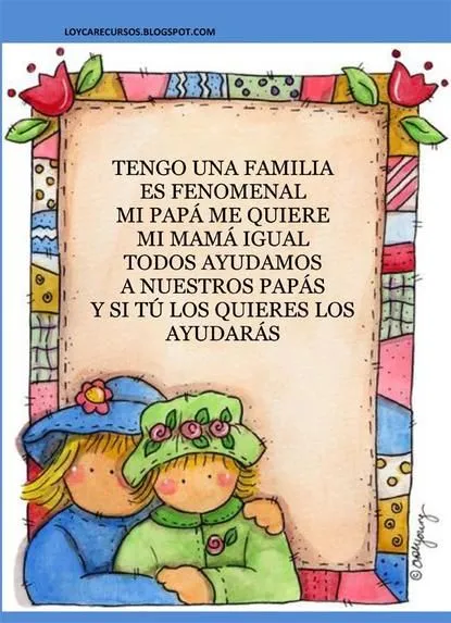 Recursos TIC para educación infantil: POESÍA SOBRE LA FAMILIA