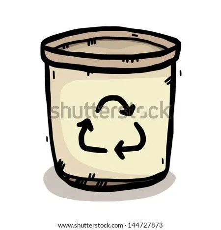 Recycle Bin / Cartoon Vector And Illustration, Hand Drawn, Sketch ...