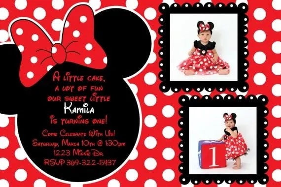 Red and Black Polka Dot Minnie Mouse by HeathersCreations11