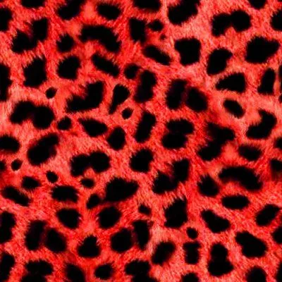 Red Animal Print Fur Background Seamless